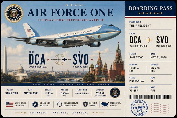 AIR FORCE ONE VINTAGE BOARDING PASS