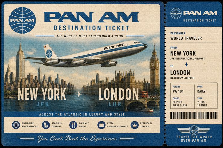 PAN AM — NEW YORK → LONDON