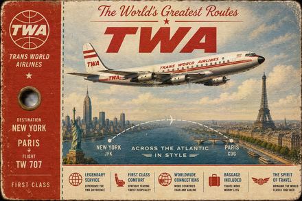TWA — New York ΓåÆ Paris