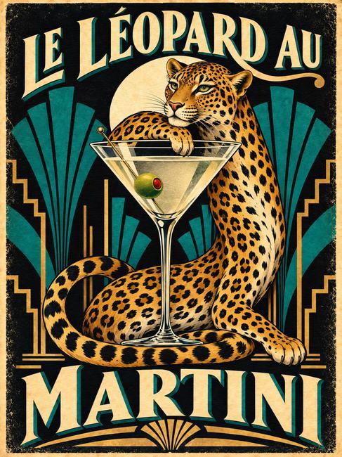 LE LÉOPARD AU MARTINI