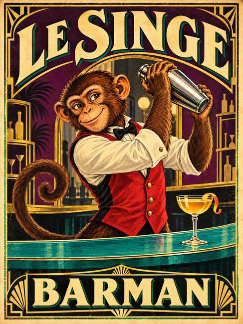 LE SINGE BARMAN