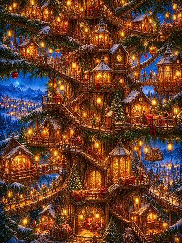 ENCHANTED CHRISTMAS TREE VILLAGE