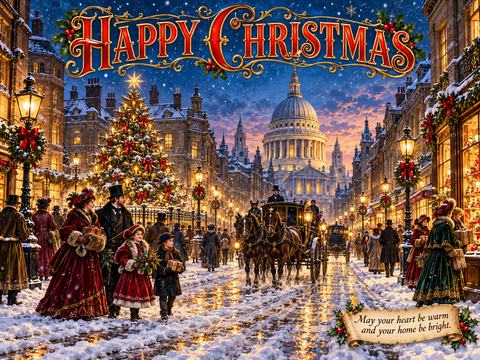 VICTORIAN LONDON CHRISTMAS SNOWFALL