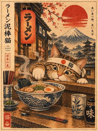 MISCHIEVOUS RAMEN THIEF CAT