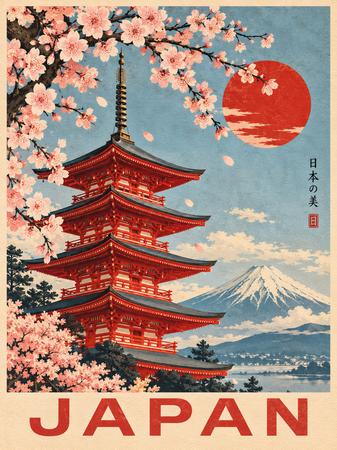 VINTAGE JAPAN TRAVEL POSTER