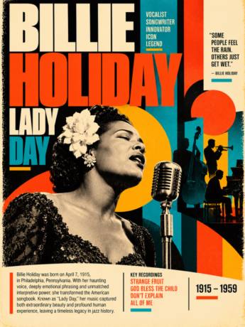 Billie Holiday — Lady Day Jazz Poster