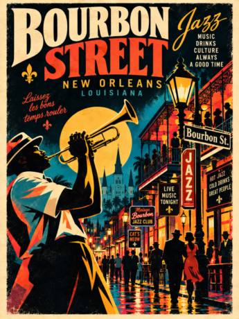 BOURBON STREET — NEW ORLEANS