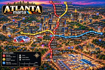 ATLANTA MARTA TWILIGHT TRANSIT MAP