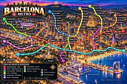 BARCELONA METRO AT TWILIGHT