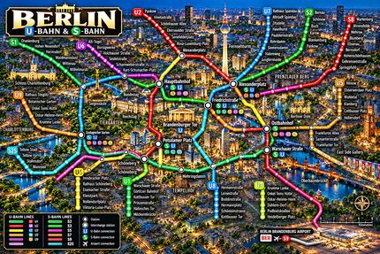 BERLIN U-BAHN & S-BAHN MAP