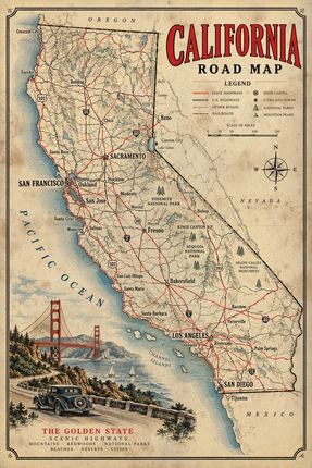 CALIFORNIA ROAD MAP