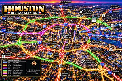 HOUSTON HIGHWAY NETWORK MAP