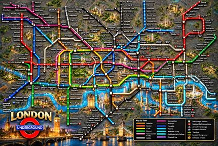 LONDON UNDERGROUND — A GLOWING CITY MAP