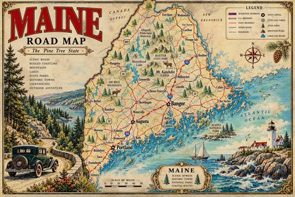 MAINE ROAD MAP