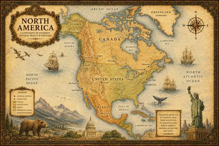 MAP OF NORTH AMERICA