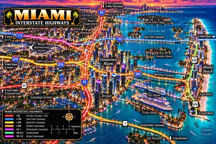 MIAMI NEON INTERSTATE MAP