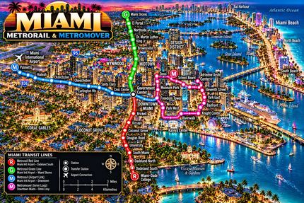 MIAMI TRANSIT AT TWILIGHT