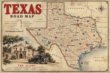TEXAS ROAD MAP