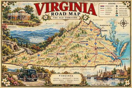 VIRGINIA ROAD MAP