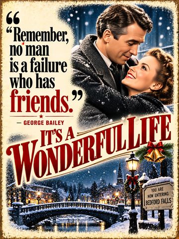 IT’S A WONDERFUL LIFE BEDFORD FALLS POSTER