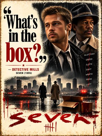 RAIN-SOAKED SEVEN CRIME POSTER