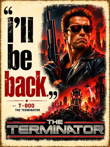 RETRO TERMINATOR APOCALYPSE POSTER