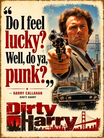 VINTAGE DIRTY HARRY POSTER