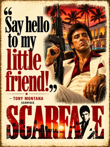 VINTAGE SCARFACE QUOTE POSTER